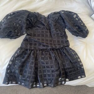 Black strapless dress